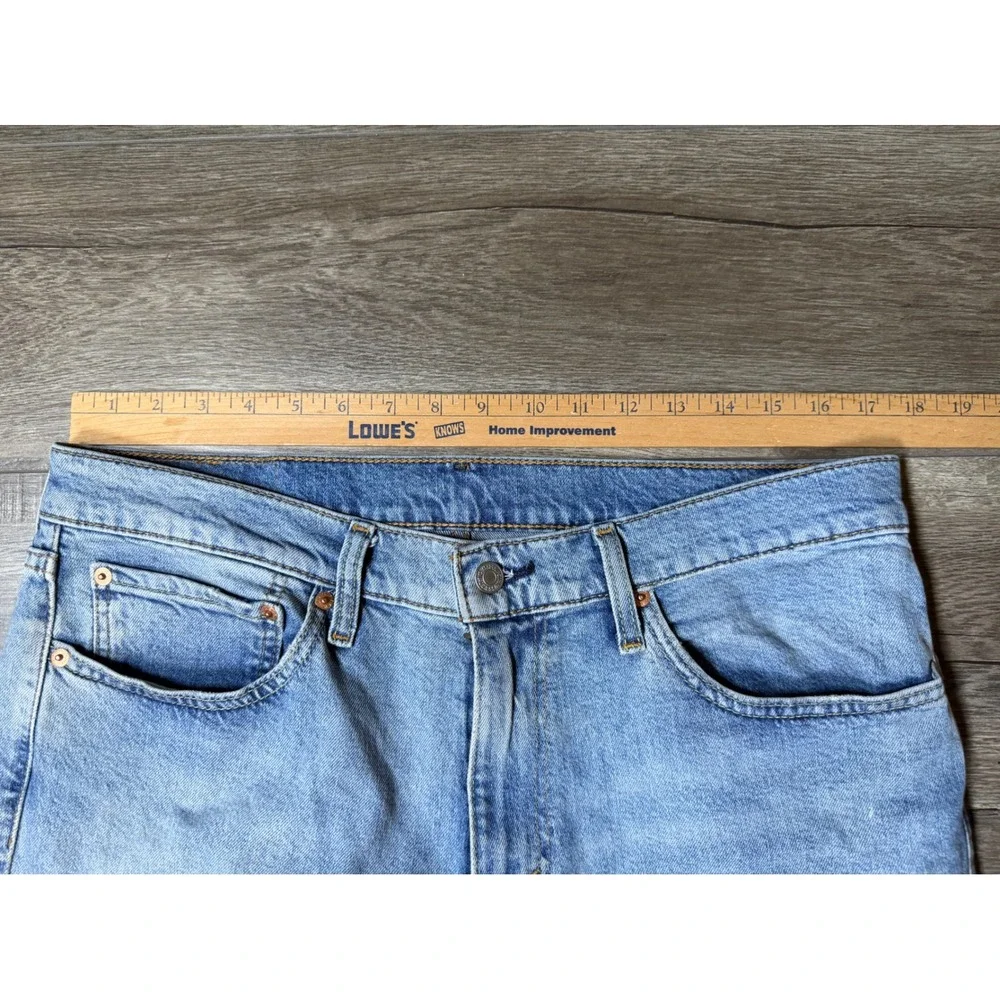 Levis 511 Slim Fit Jeans Mens 34x32 Light Wash Blue Denim 04511-5236